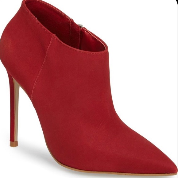 Steve Madden Genuine Leather Red Bootie - Picture 2 of 5